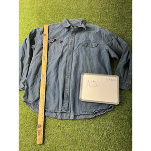 RedHead Men's Blue Denim Button-Up Shirt XL